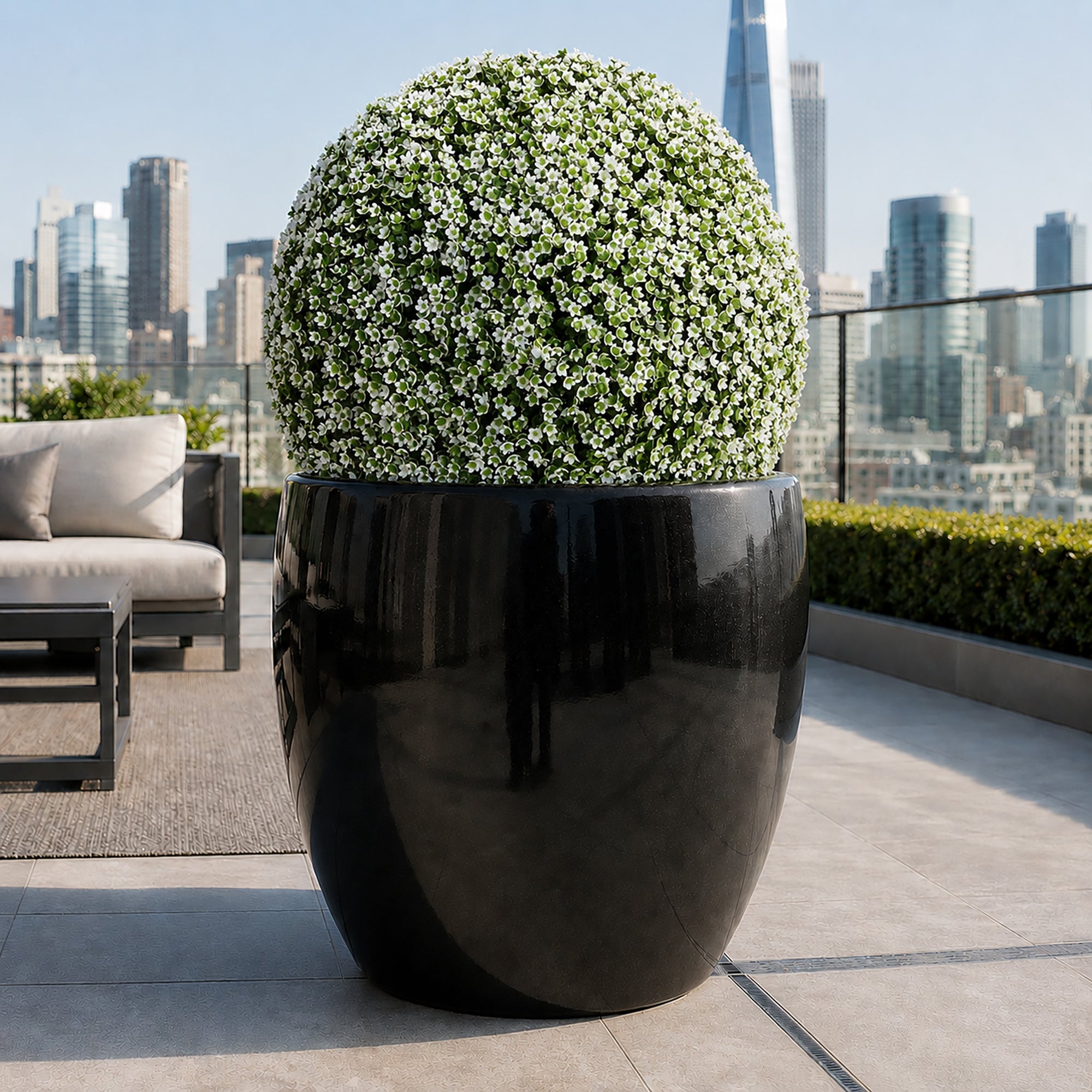15" Large Baby's Breath Topiary Ball