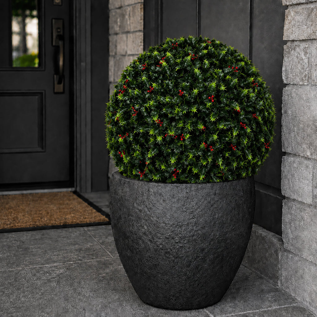 19" XL Holly Topiary Ball