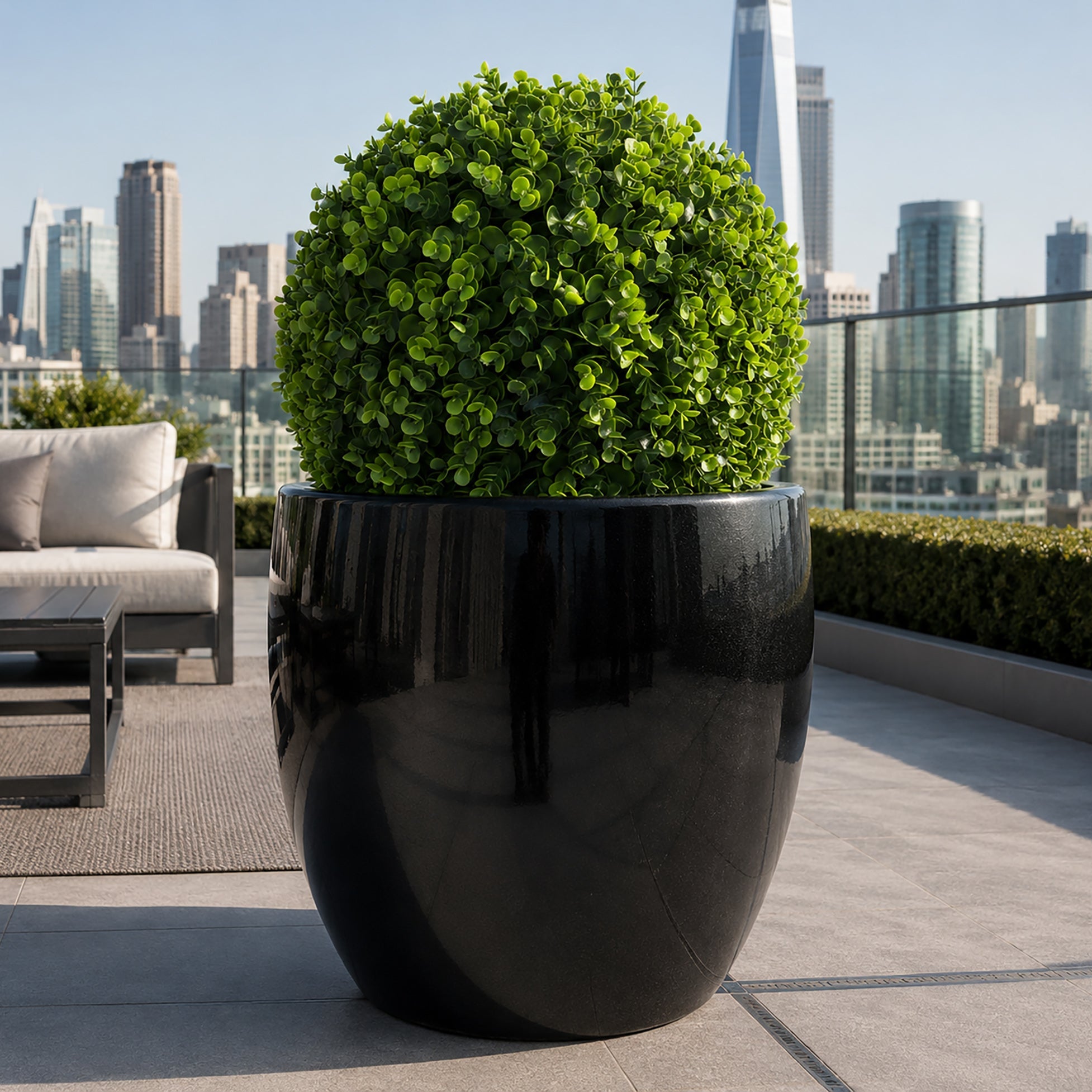 15" Large Wintergreen Topiary Ball