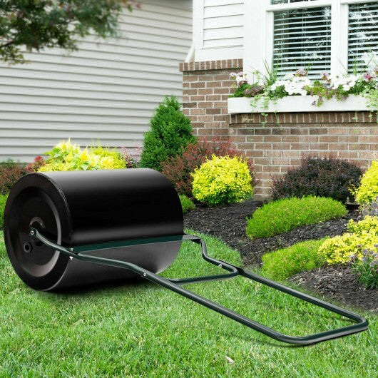 Lawn Roller with U-Shaped Handle for Garden Backyard