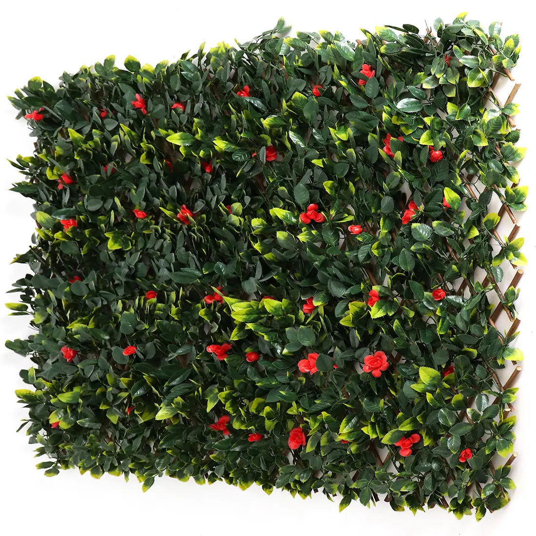 Red Rose Rattan Greenery Trellis