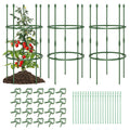 3-Pack Garden Trellis 40 Inch Tall Plant Support Stands with Clips and Ties