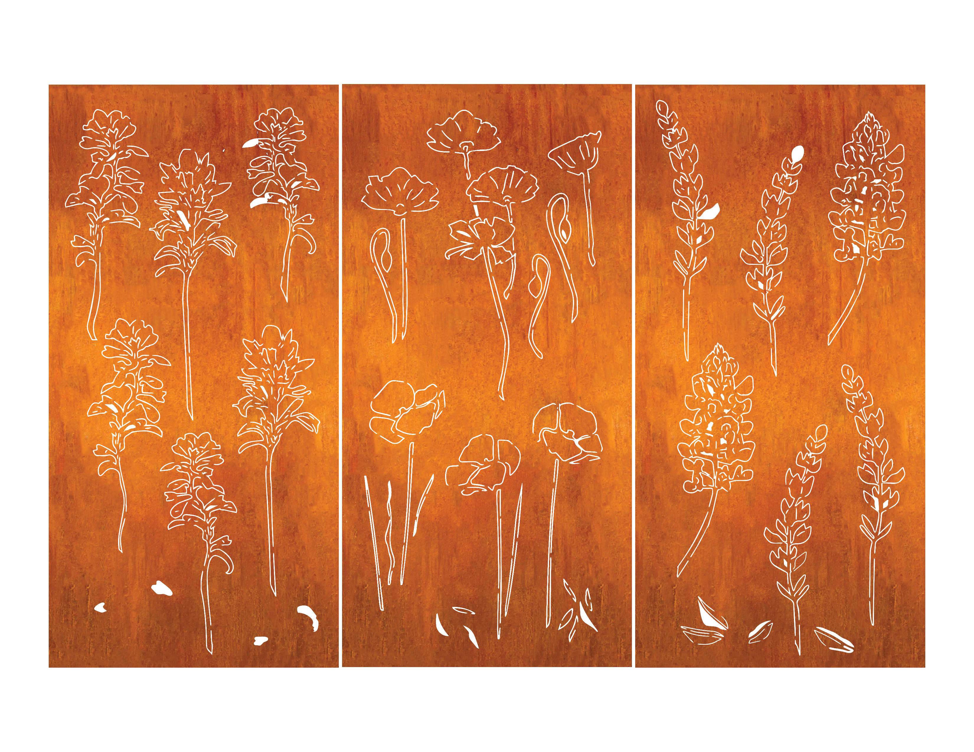 Outdoor Privacy Panel or Metal Wall Sculpture