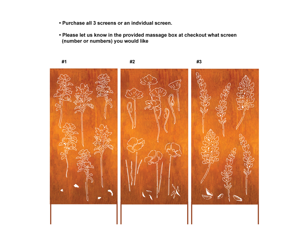 Outdoor Privacy Panel or Metal Wall Sculpture