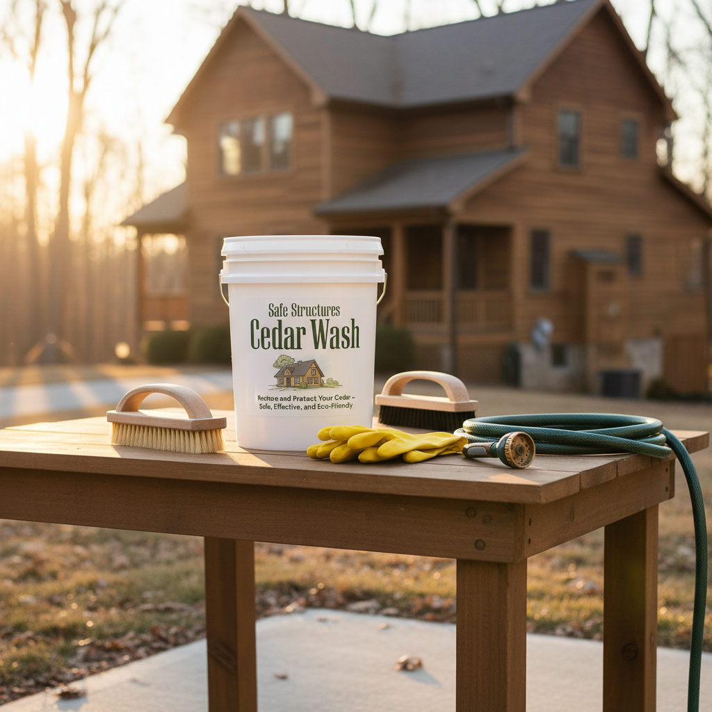 Safe Structures Cedar Wash - Restore and Protect Cedar - 20lb Pail - Case of 2 Pails