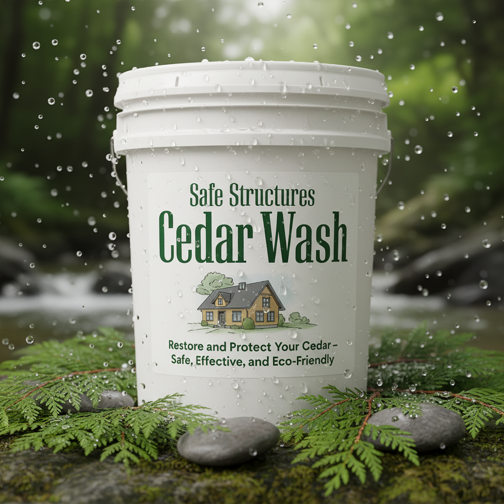 Safe Structures Cedar Wash - Restore and Protect Cedar - 20lb Pail - Case of 2 Pails