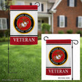 US Marine Corps Veteran 2 Sided Garden Flag