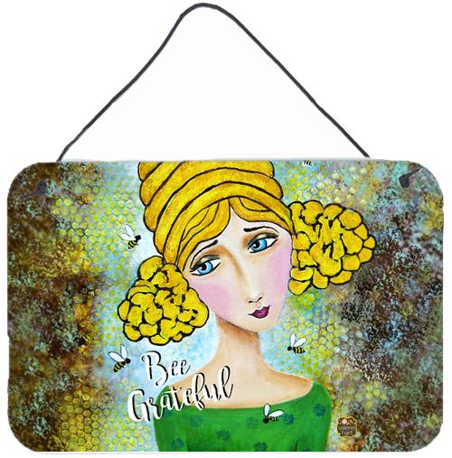 Bee Grateful Girl with Beehive Wall or Door Hanging Prints VHA3008DS812