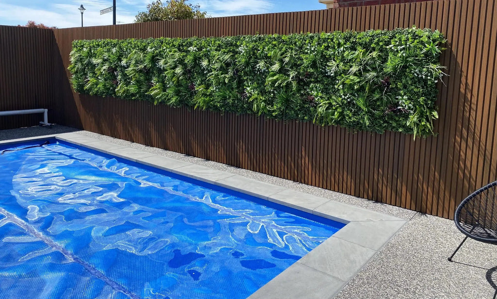 Tropical Vista Artificial Vertical Garden Green Wall Panel 40×40in 11 SQ FT – UV Resistant – Commercial Grade