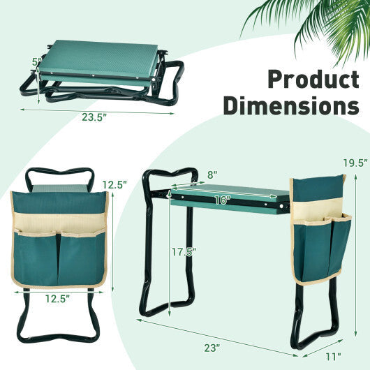 Costway Folding Sturdy Garden Kneeler Pad and Cushion Seat