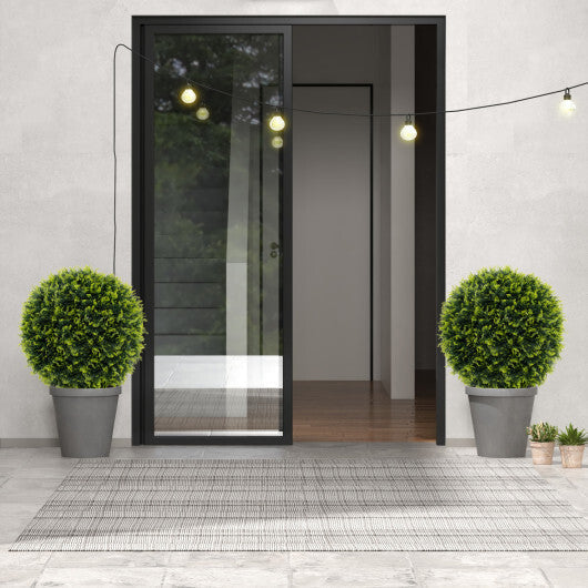 Costway 2 Pieces 18/22 Inches Indoor Outdoor Faux Decorative Balls for Patio Garden Front Door Balcony and Backyard-M