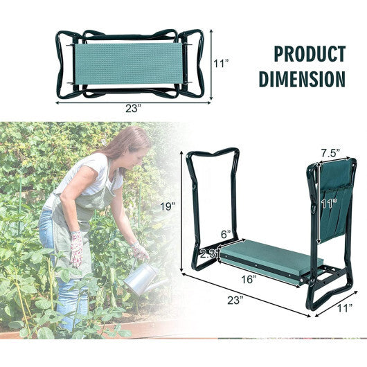 Costway Folding Sturdy Garden Kneeler Pad and Cushion Seat