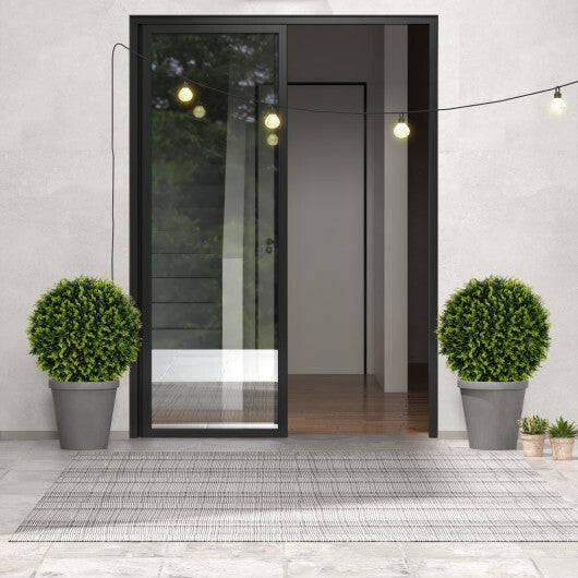 Costway 2 Pieces 18/22 Inches Indoor Outdoor Faux Decorative Balls for Patio Garden Front Door Balcony and Backyard-S
