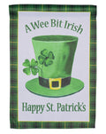 Wee Bit Irish Hat Garden Flag 2 Sided