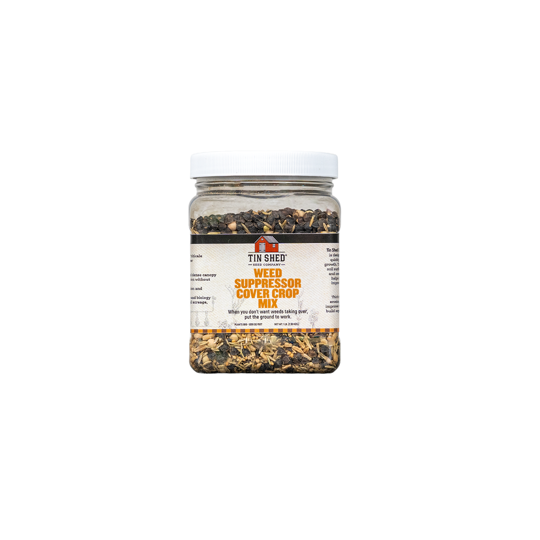 Weed Suppressor Cover Crop Mix - 1 lb. - Covers 900–1,200 sq ft (0.02–0.03 acres)