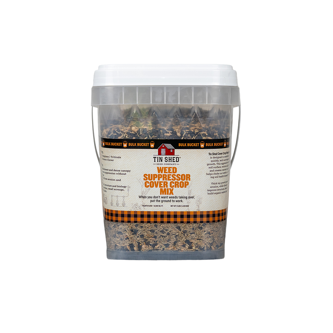 Weed Suppressor Cover Crop Mix – 9 lb. - Covers 9000–12,000 sq ft (0.21–0.28 acres)