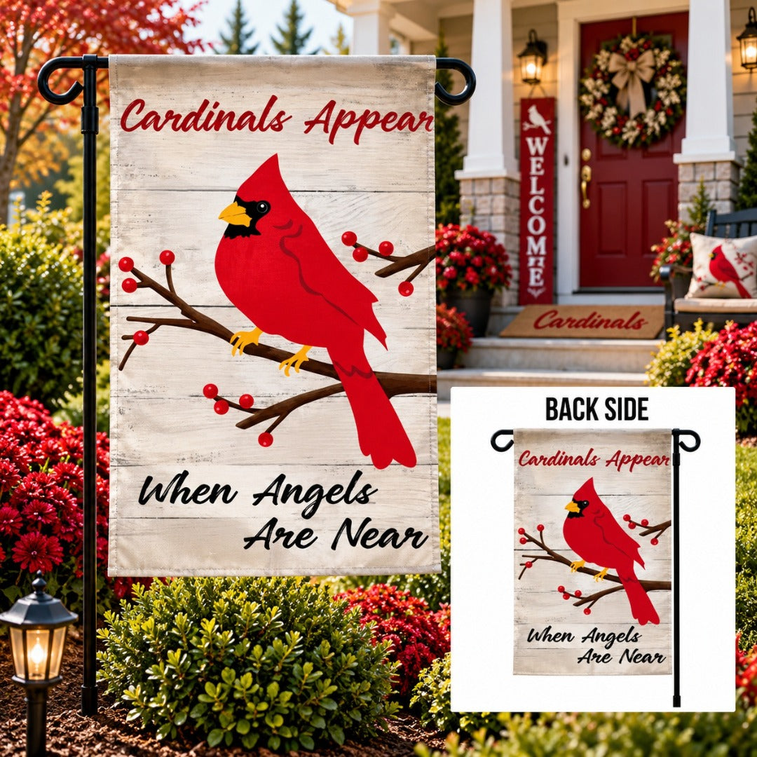 When Angels Are Near 2 Sided Garden Flag