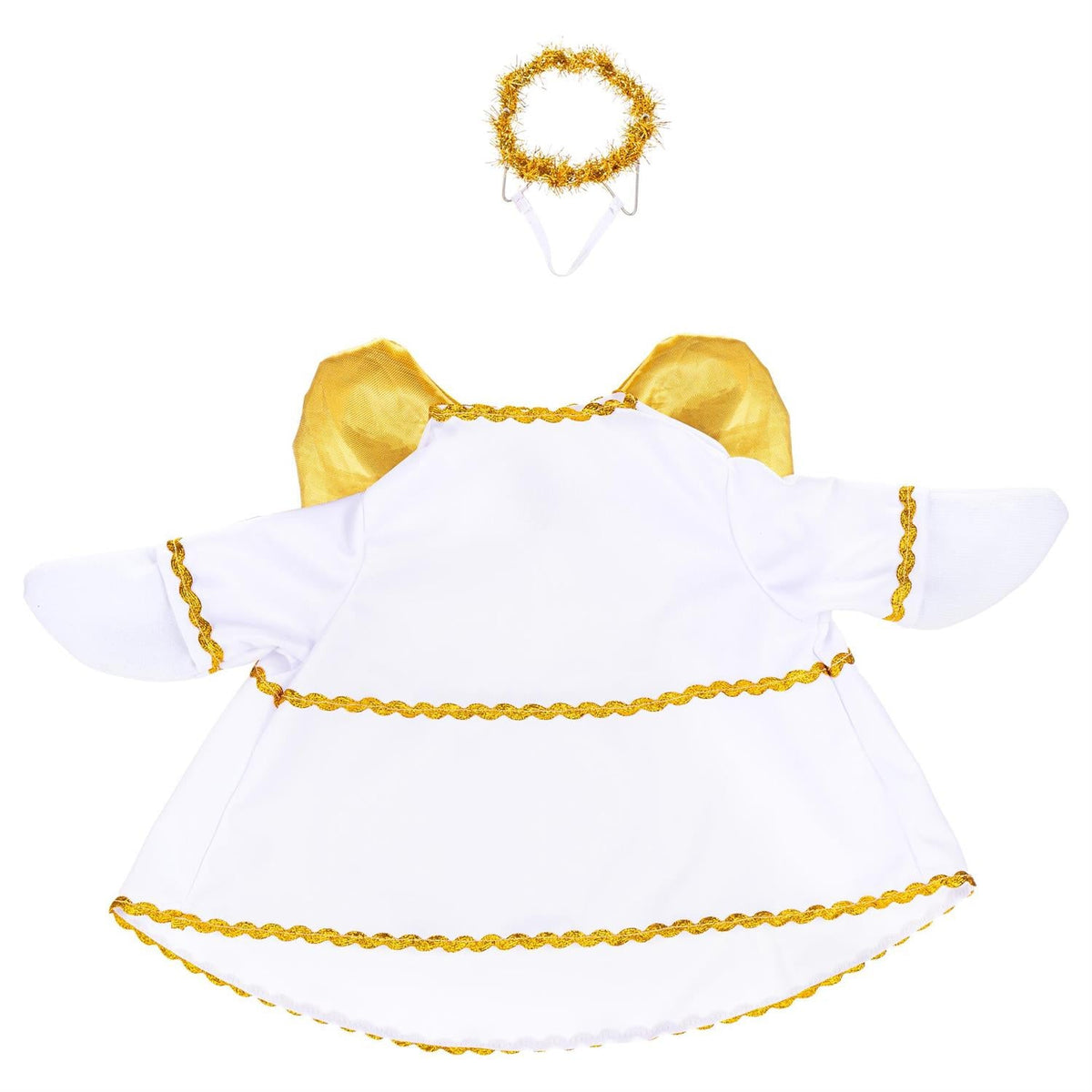 White & Gold Angel Outfit with Halo for 21-Inch Porch Goose