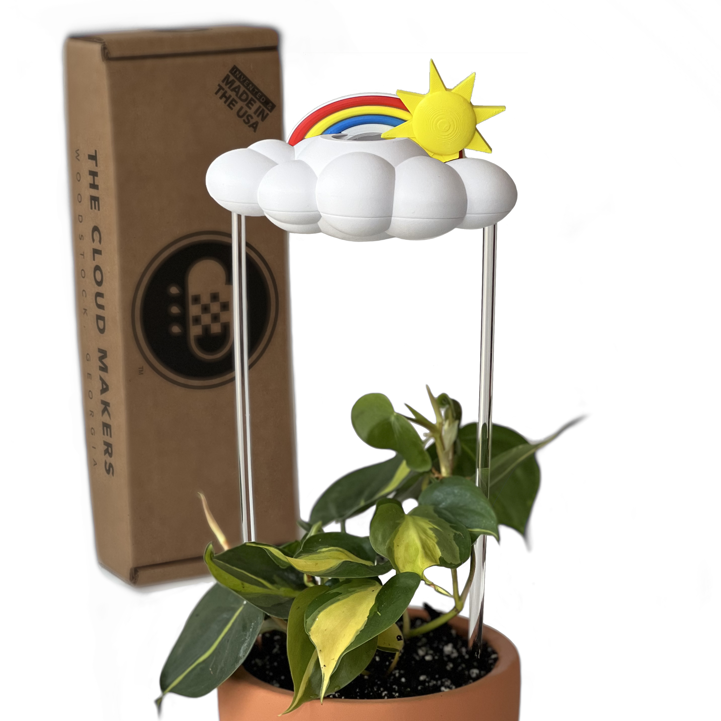 Original Dripping Rain Cloud with Sun and Rainbow Charms