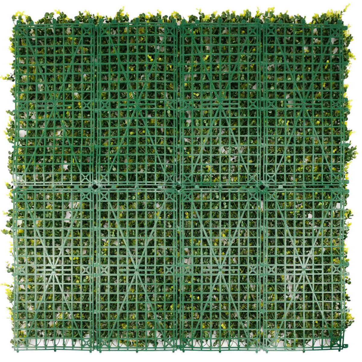 Yellow English Boxwood Artificial Vertical Garden Green Wall Panel 40×40in 11 SQ FT – UV Resistant – Commercial Grade