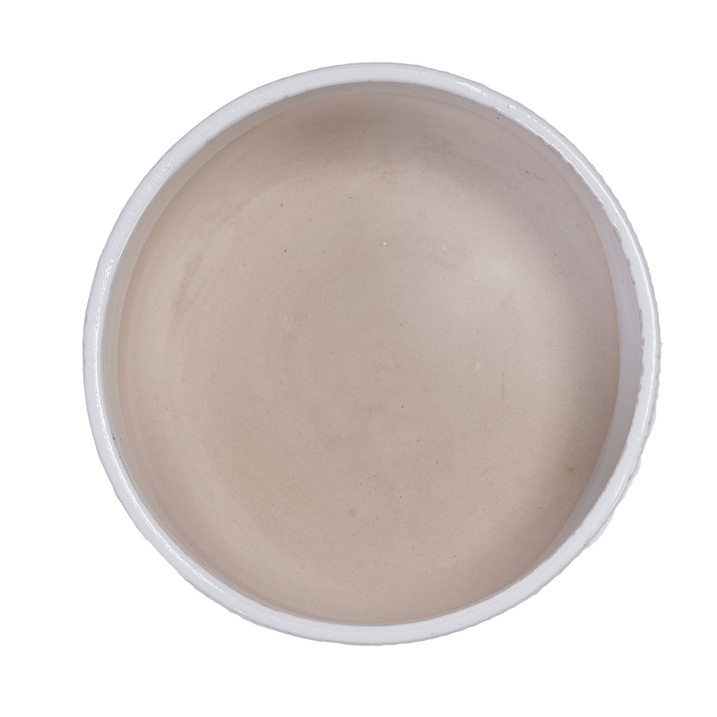 2 Pieces Ceramic Flowerpot, Modern Planter for Patio, Garden or Windowsills - Gloss White