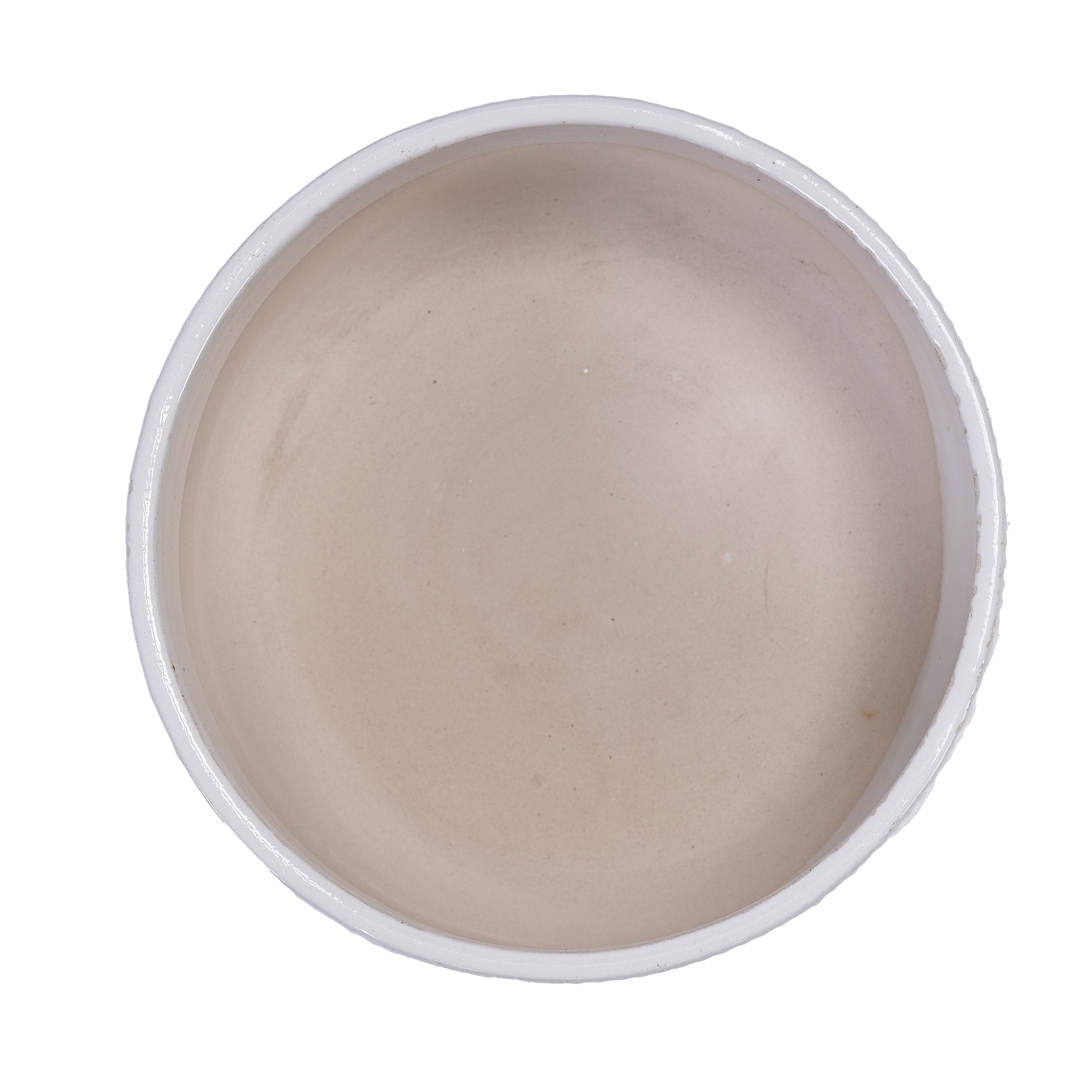 2 Pieces Ceramic Flowerpot, Modern Planter for Patio, Garden or Windowsills - Gloss White