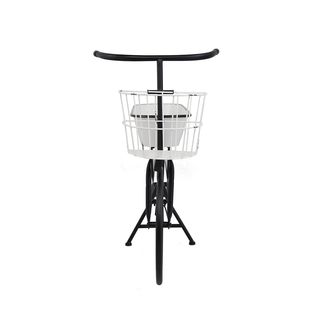 38.5x14.5x25.5' Black and White Bicycle Plant Stand Planter