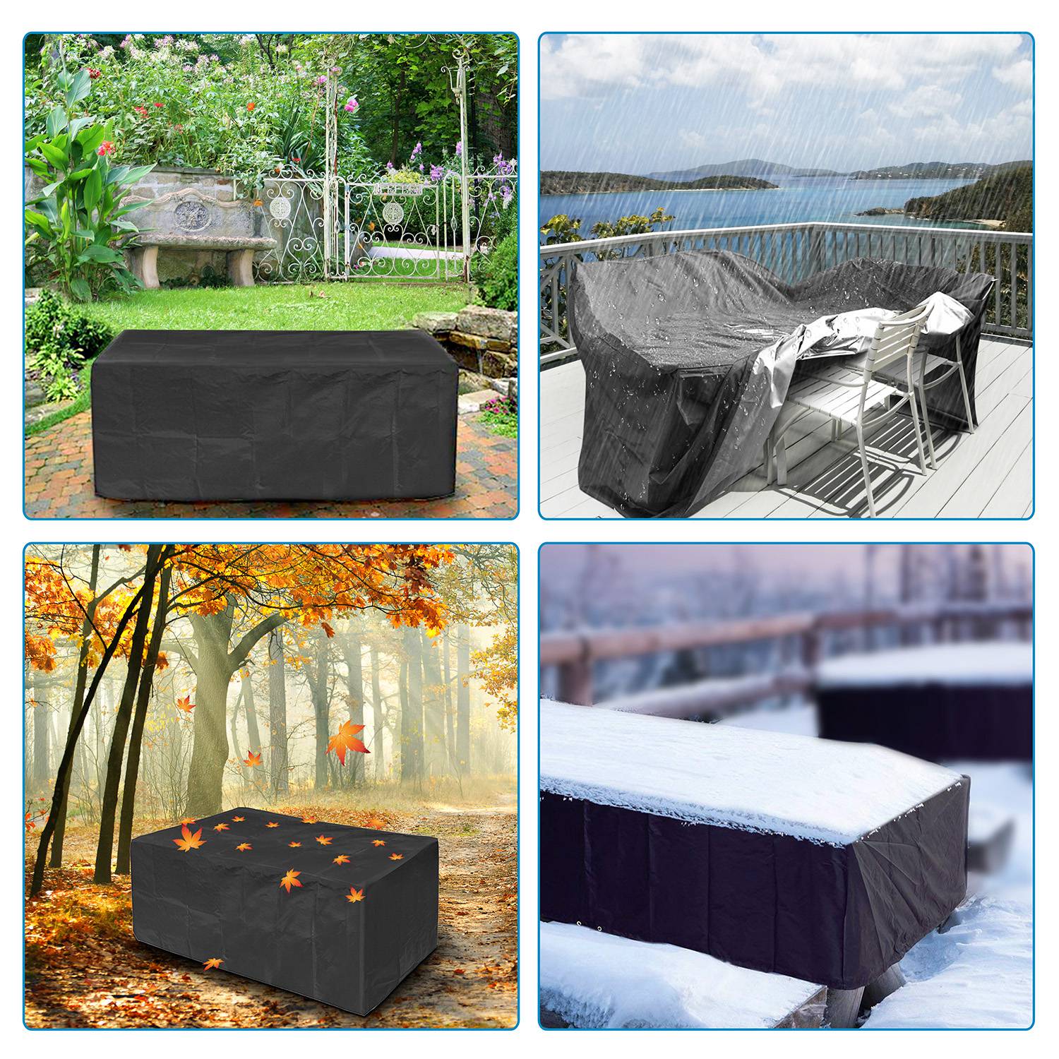 iMounTEK 210D Waterproof Outdoor Furniture Cover Windproof Dustproof Patio Furniture Protector Oxford Cloth Garden