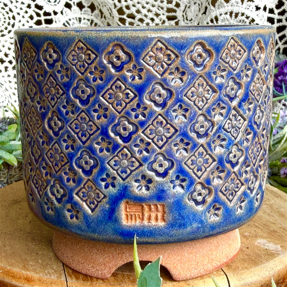 WS-0061  Unique Handmade Pottery Planter Pot - Pot Rim Diameter: ~3.5"