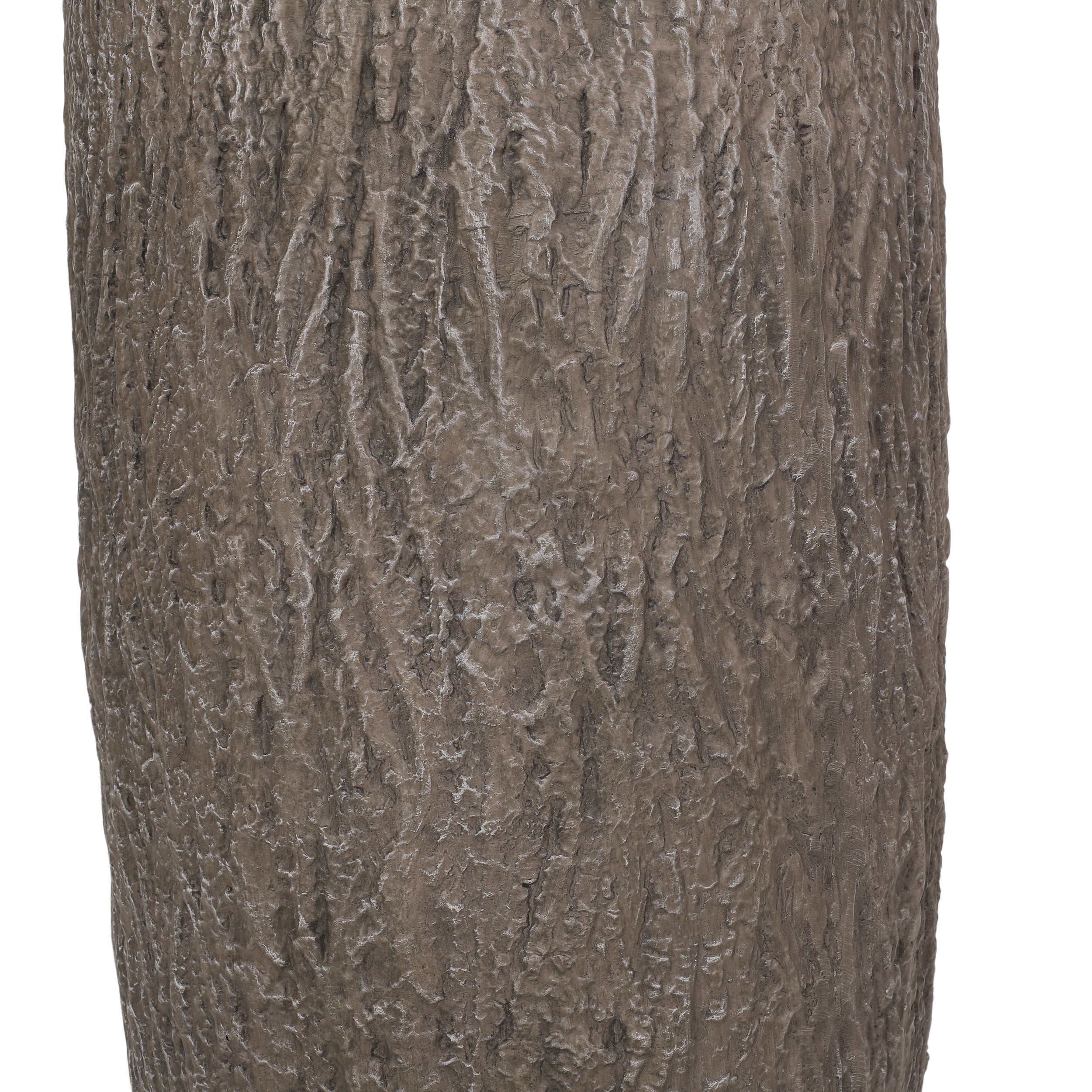 Natural Wood Finish Magnesium Oxide Planter for Outdoor Use, 14x14x27 Inches