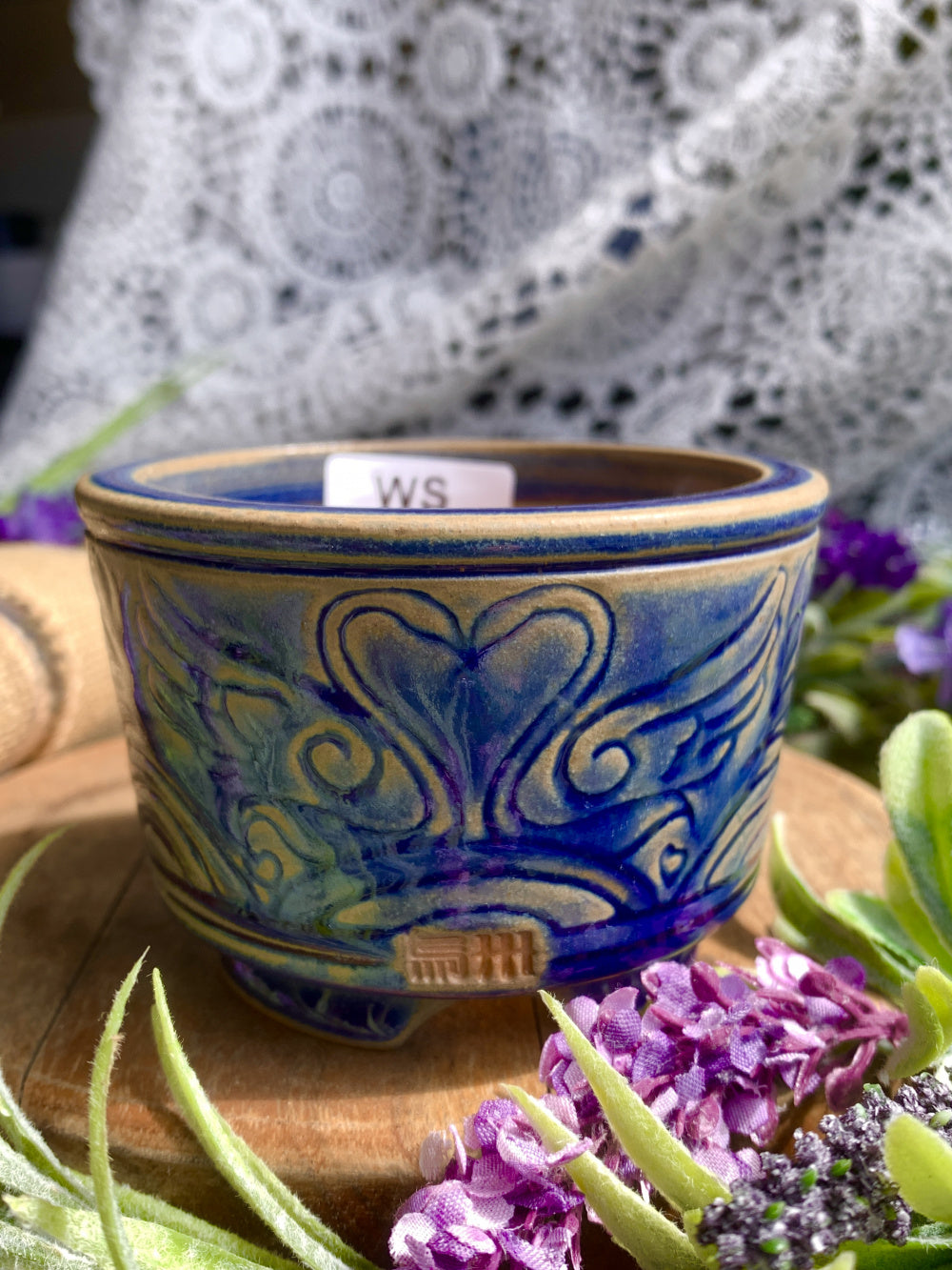 WS0028 Premium Handmade Ceramic Planter Pot - Pot rim diameter: 3"