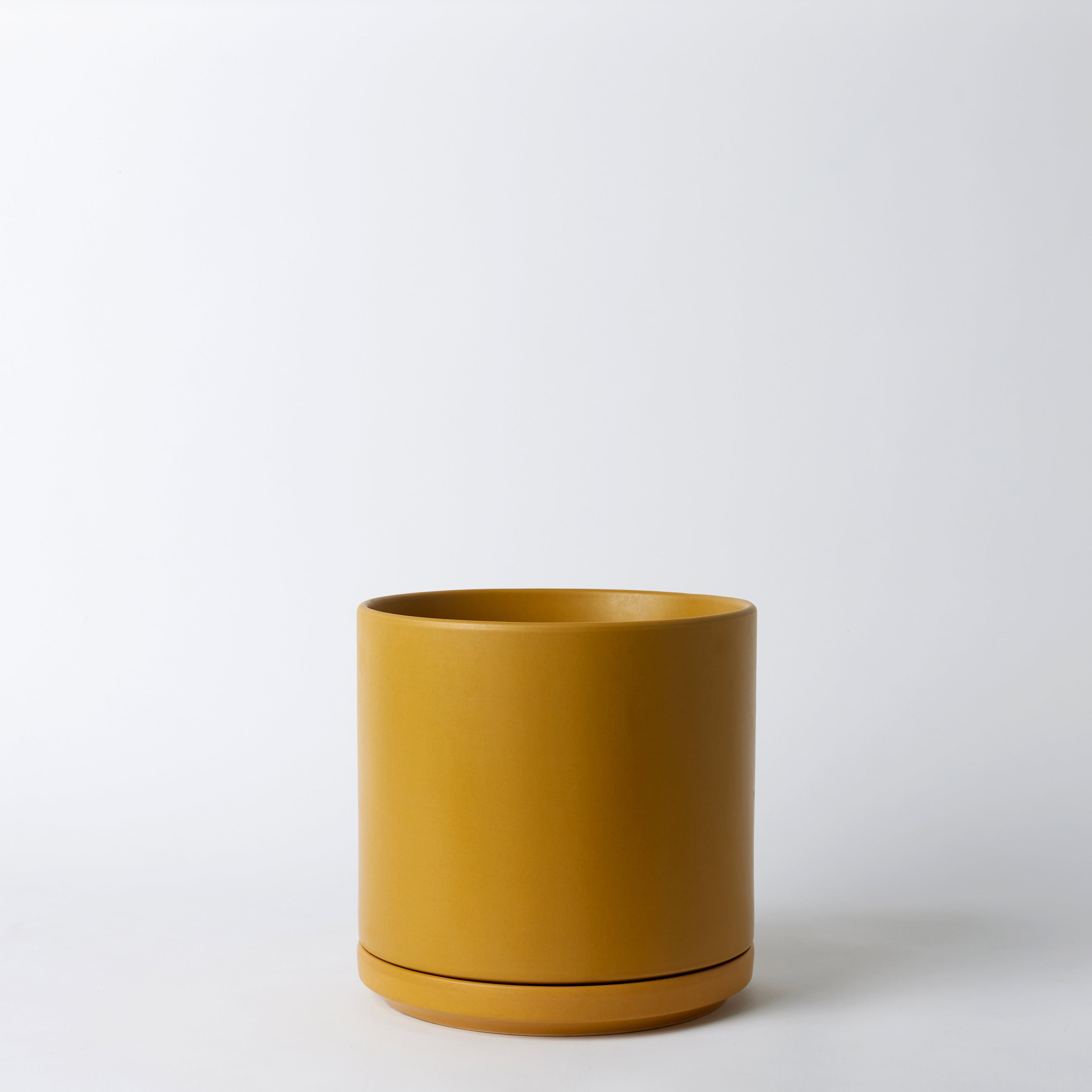 Solid Goods Ceramic Cylinder Planter with Saucer