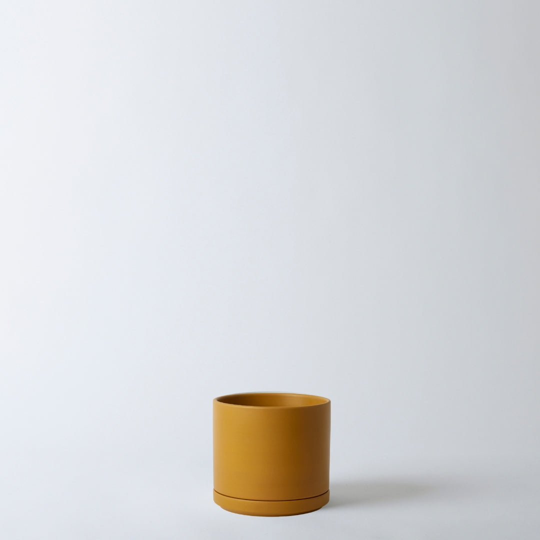 Solid Goods Ceramic Cylinder Planter with Saucer