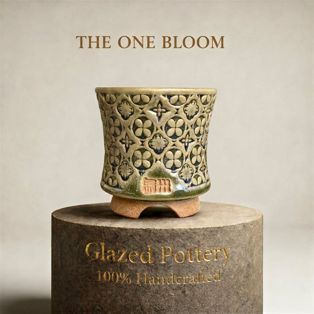 WS-0043 Rustic Handmade Clay Planter Pot - Pot rim diameter: 1.8"
