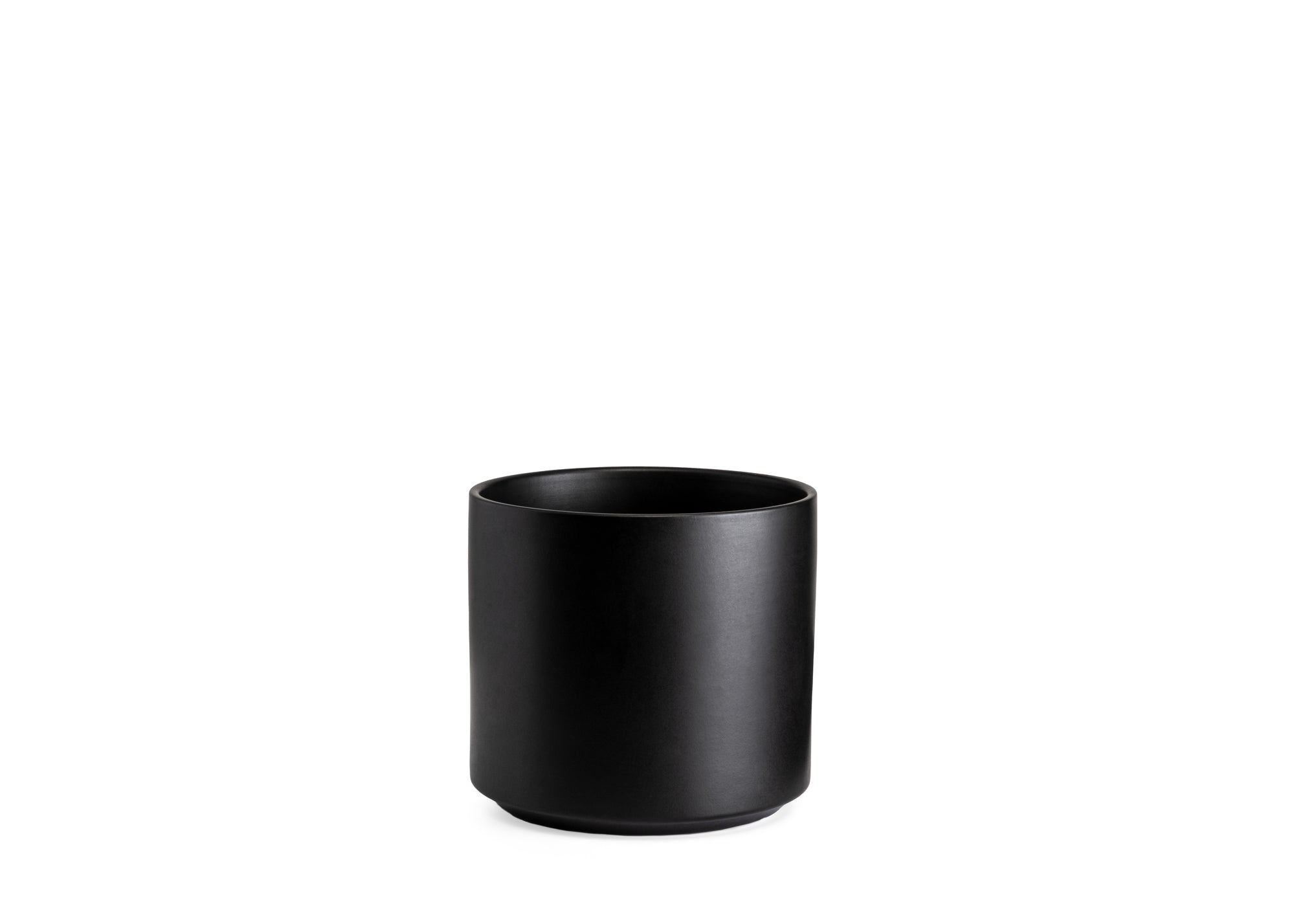 Solid Goods Ceramic Cylinder Planter – With or Without Mahogany Stand