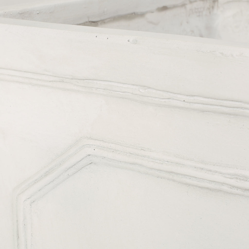 17.75 x 18.50 Antique White MGO Planter