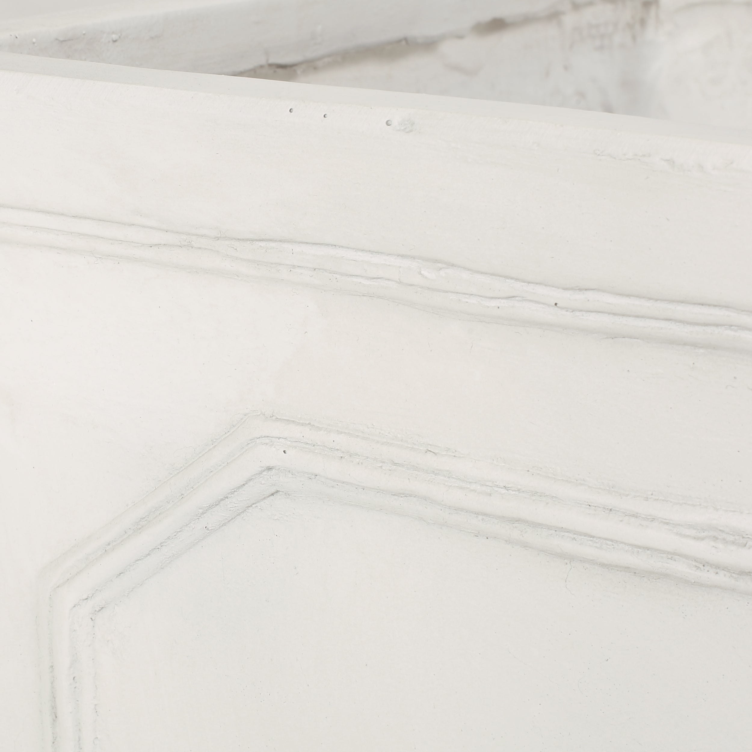 17.75 x 18.50 Antique White MGO Planter