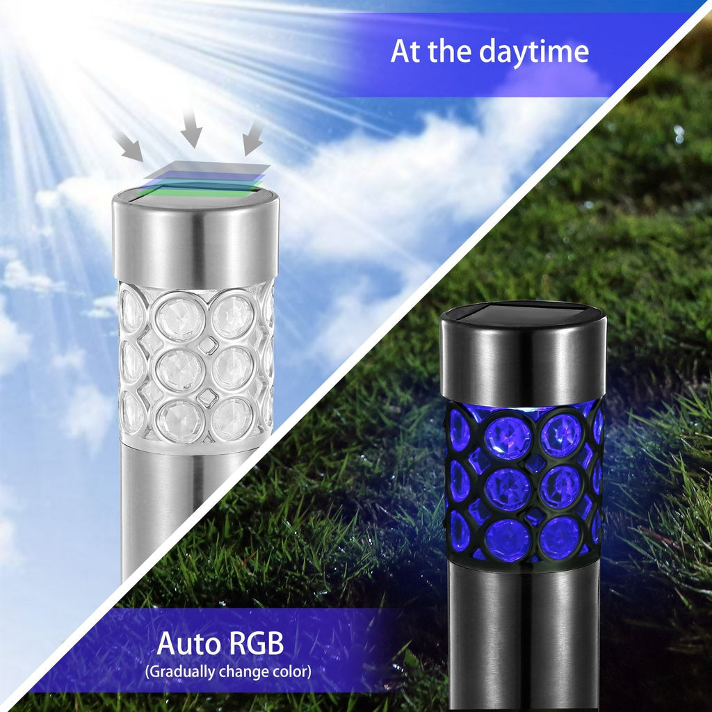 Solarek 6 Pack Outdoor Solar Light IP44 Waterproof RGB Garden Lamp Landscape Lawn DŽcor Light