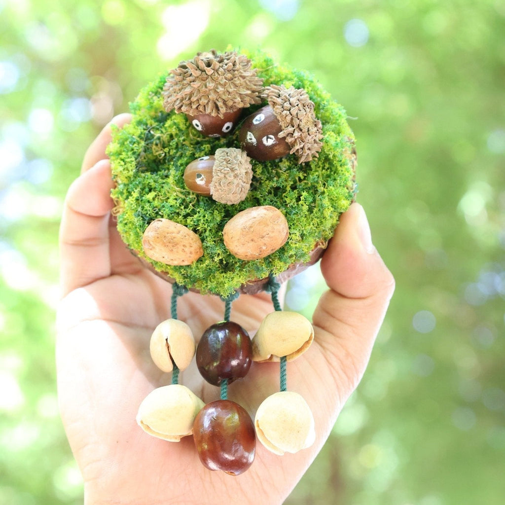 "Acorn Family" Moss Forest Fridge Magnet