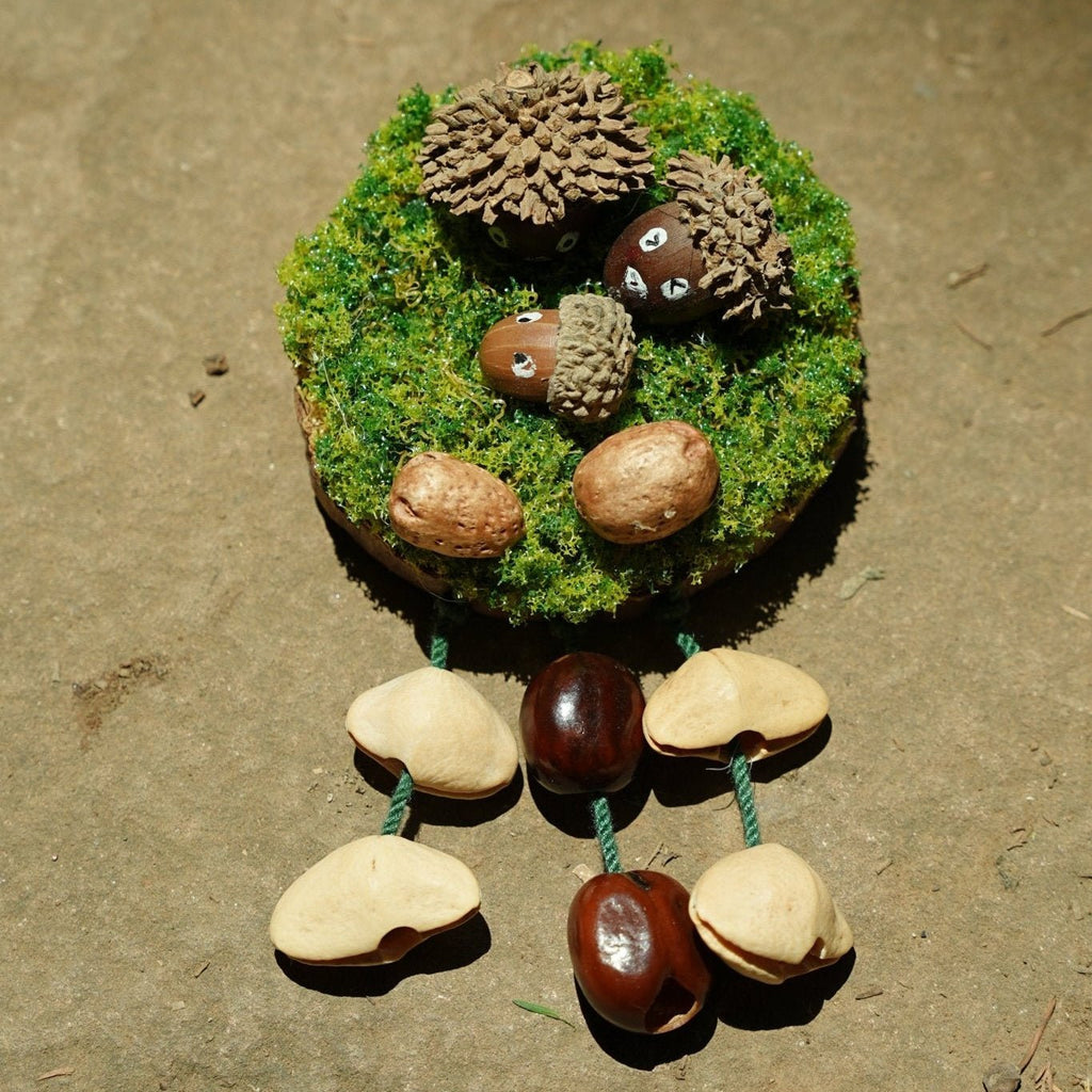 "Acorn Family" Moss Forest Fridge Magnet
