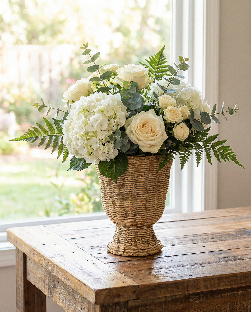 Woven Basket Texture Cement Planter