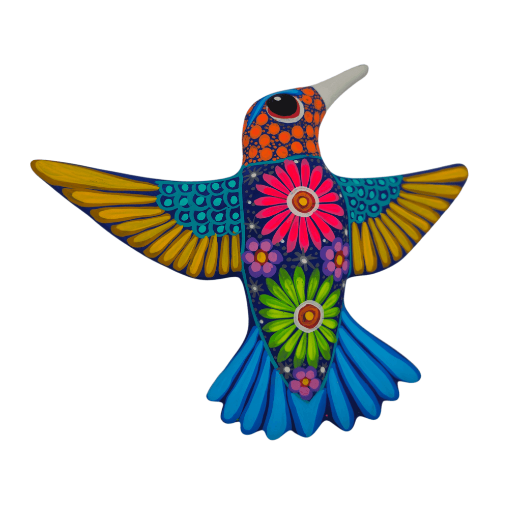 Alebrije Hummingbird Wall Art | Hand-Painted Ceramic Decor