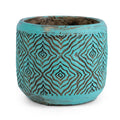 Turquoise 4.5" Cement Pot