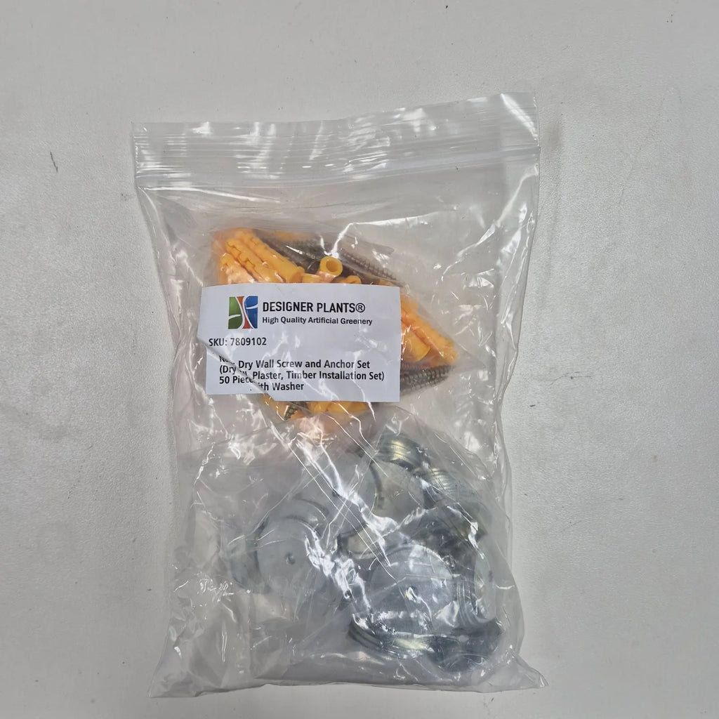 50 Piece Screw, Washer & Wall Plug Installation Kit