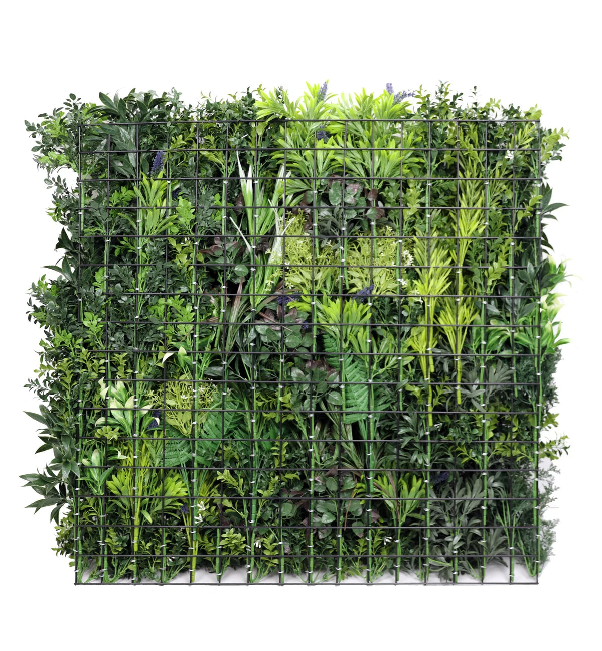 Tropical Forest Artificial Vertical Garden Green Wall Panel 35×35in – NFPA 701 Certified – UV Resistant – Commercial Grade