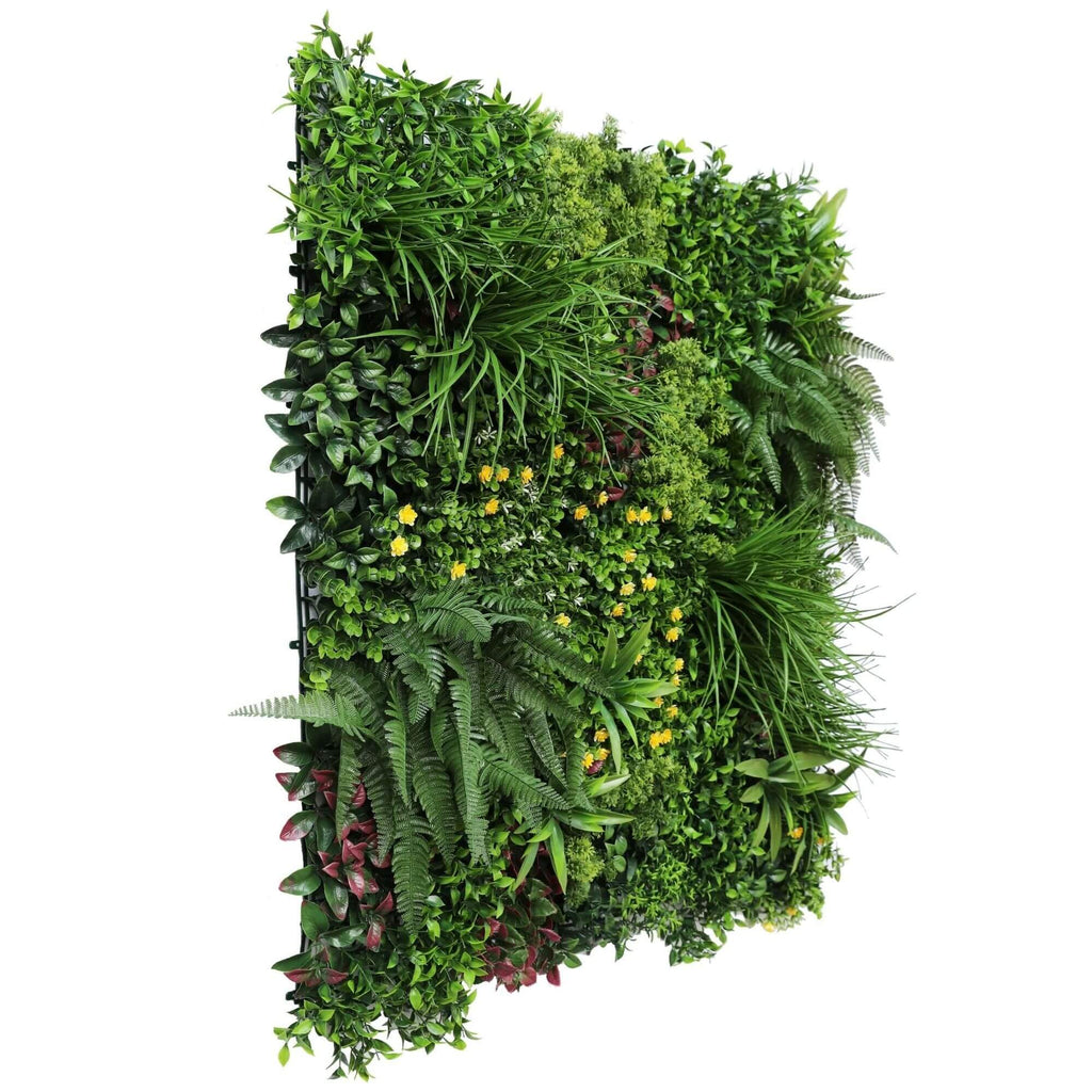 Country Fern Artificial Vertical Garden Green Wall Panel 40×40in 11 SQ FT – UV Resistant – Commercial Grade