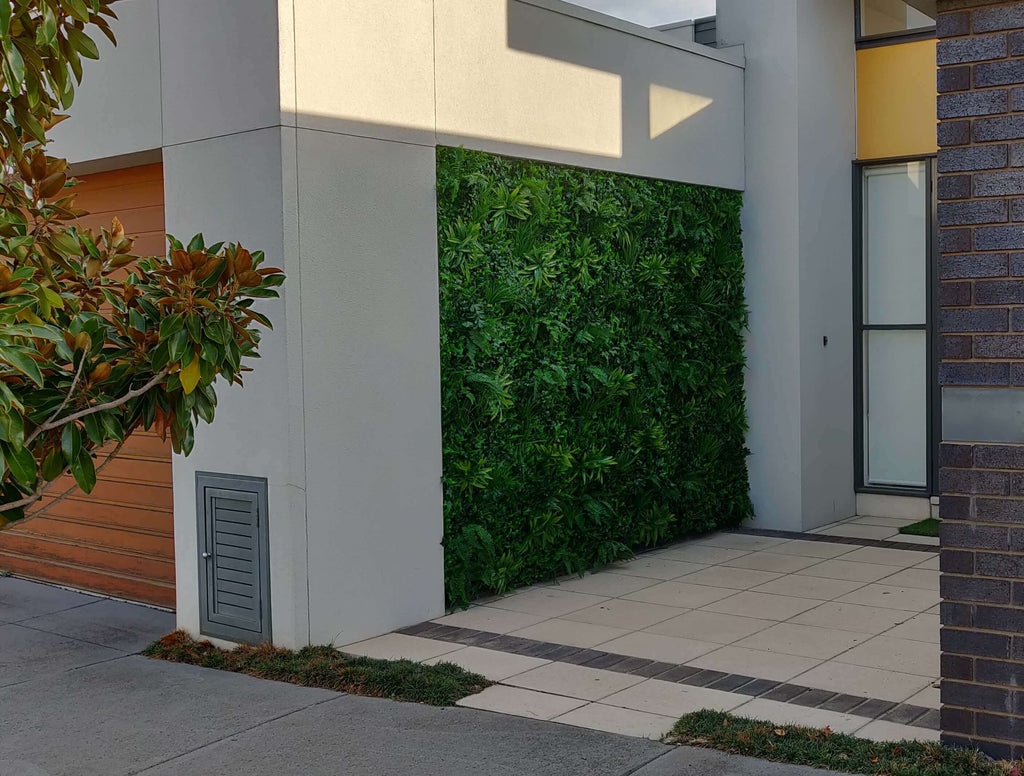 Green Tropics Artificial Vertical Garden Green Wall Panel 40×40in 11 SQ FT – UV Resistant – Commercial Grade