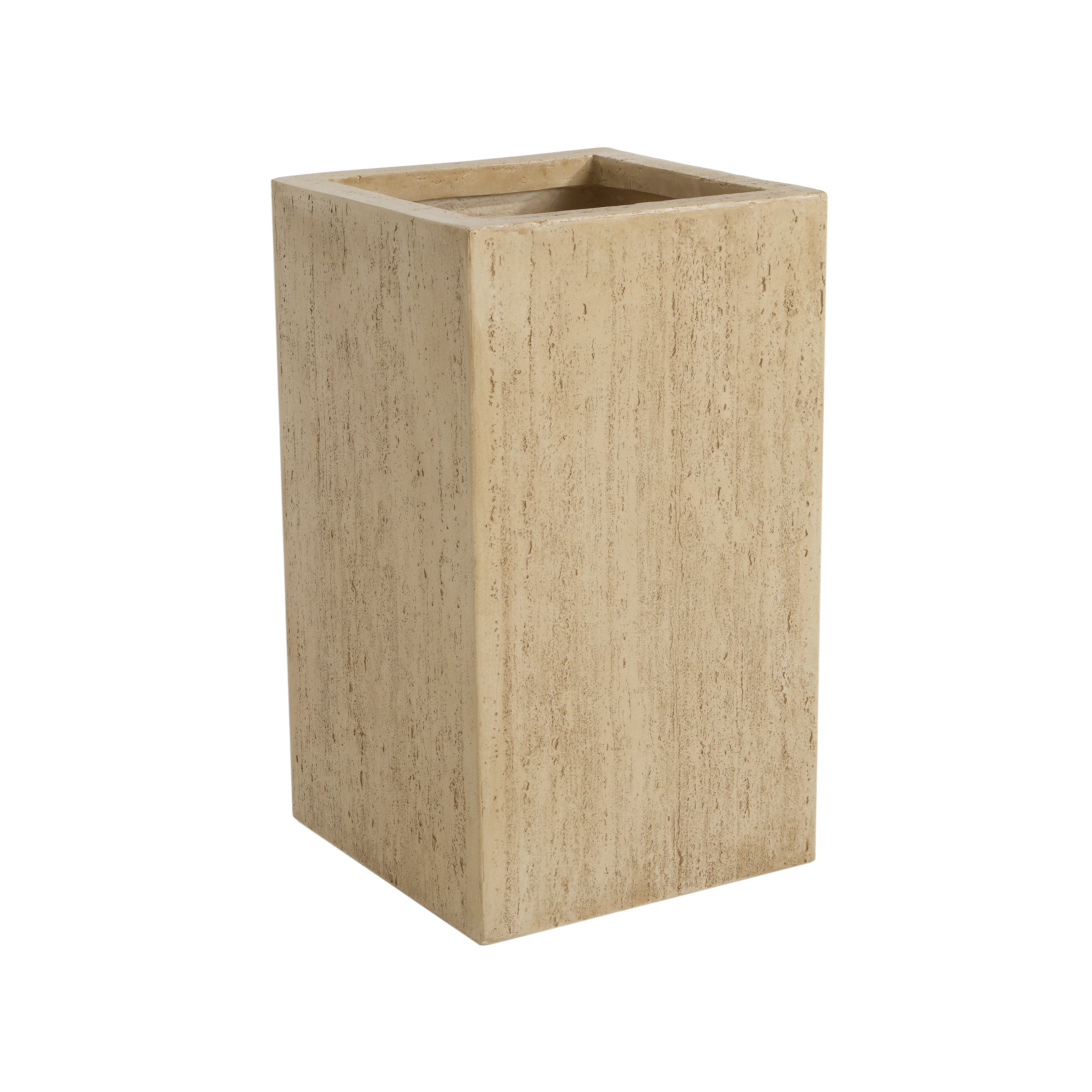 MGO Handmade Planter Box, Travertine Finish, 27''H