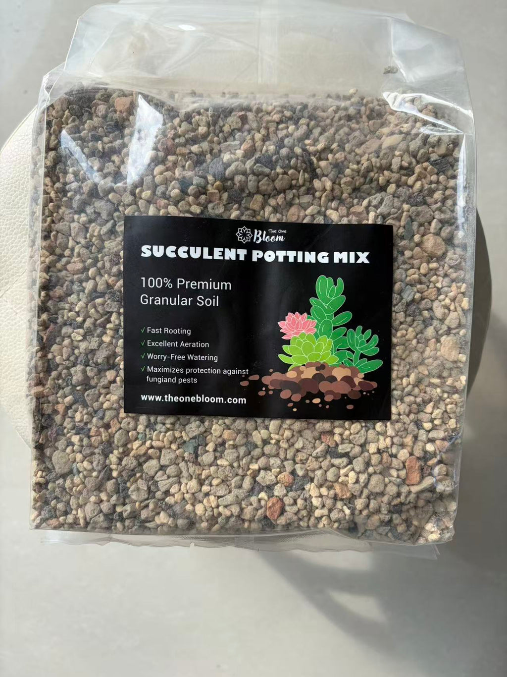5 lb Inorganic Succulent Soil Mix | Fast-Draining Granular Blend for Cactus, Bonsai & Outdoor Plants