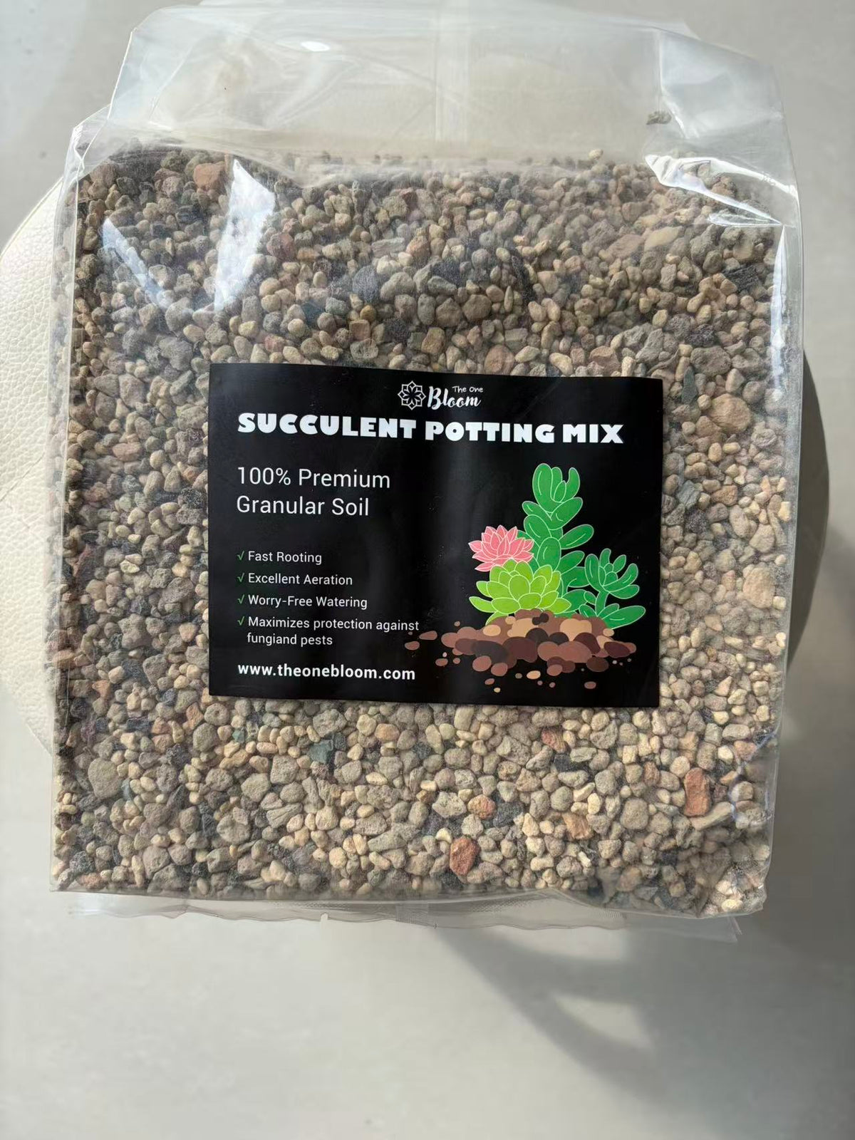 5 lb Inorganic Succulent Soil Mix | Fast-Draining Granular Blend for Cactus, Bonsai & Outdoor Plants